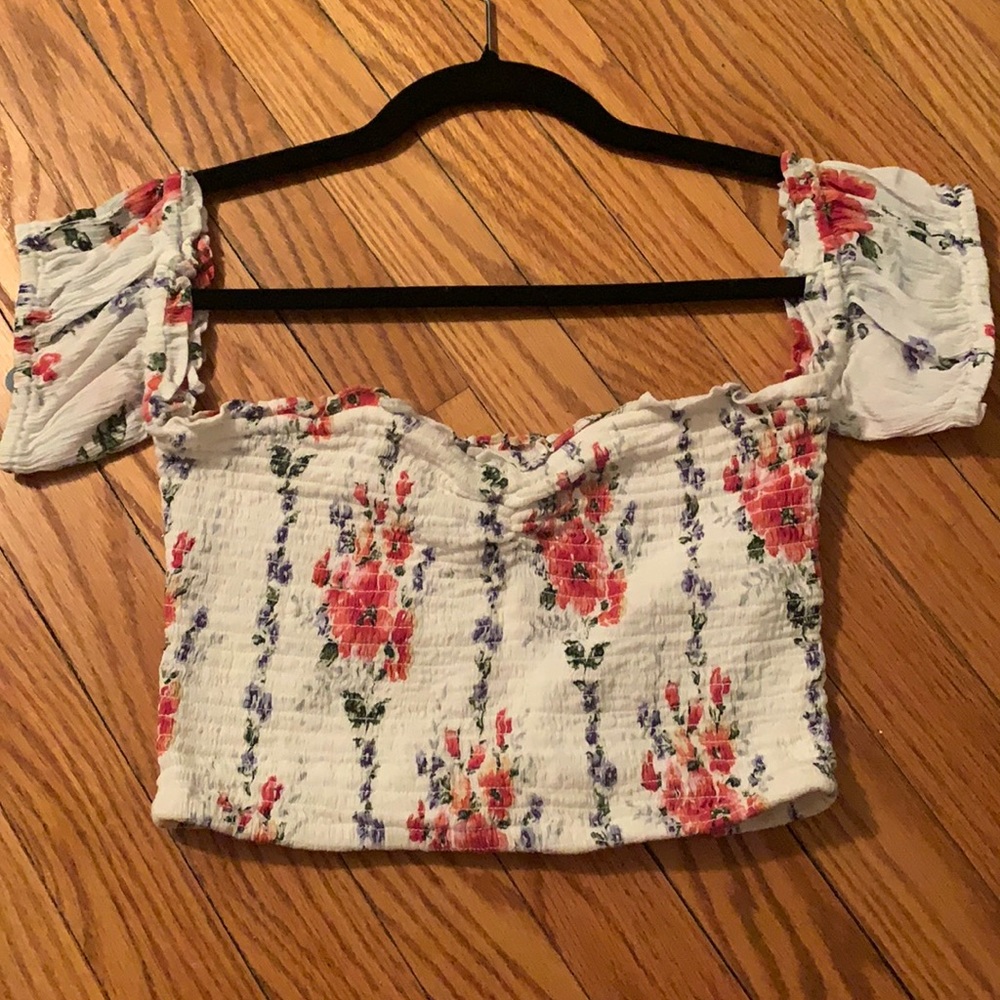 Forever 21 cropped off the shoulder top